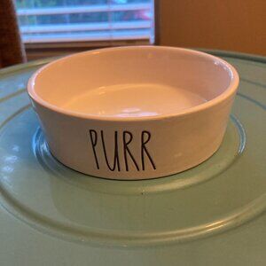 Rae Dunn 'Purr' Cat Food Water Dish